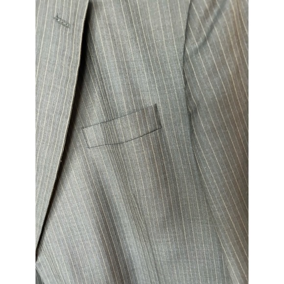 Brooks Brothers Men's Stripe Suit Jacket Wool Long Sleeve Navy Size 48R/W43 - Picture 4 of 16